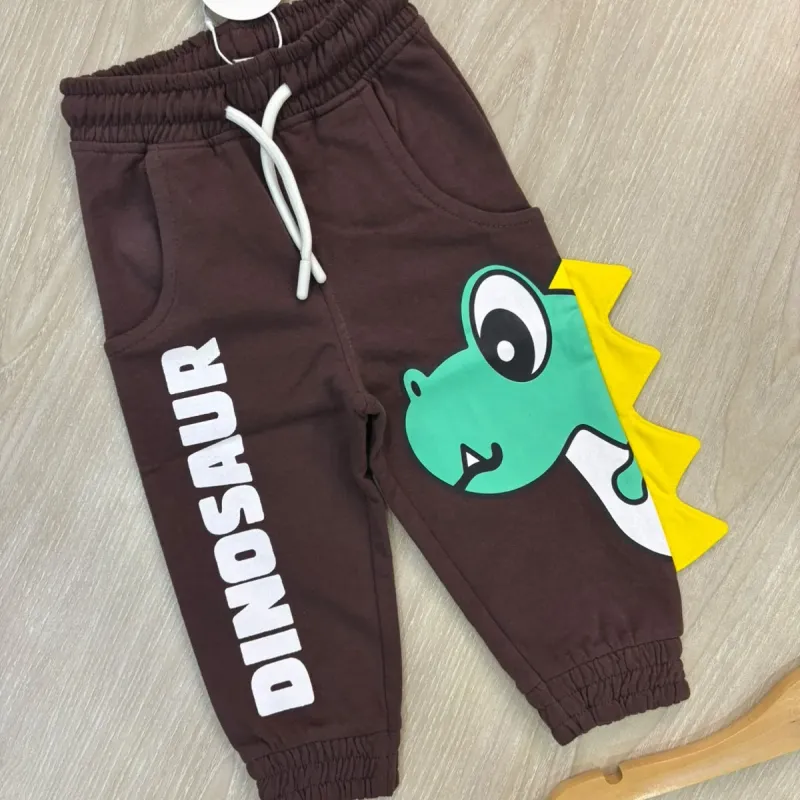 Boys' Premium French Terry Dino Joggers (12M-6Y, 8 Colours) — Wholesale Bangladesh