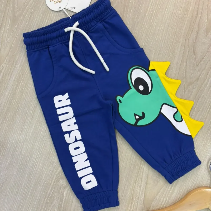 Boys' Premium French Terry Dino Joggers (12M-6Y, 8 Colours) — Wholesale Bangladesh