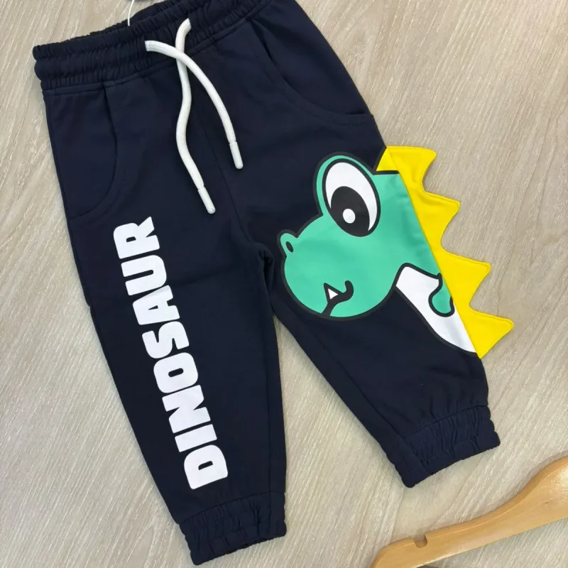 Boys' Premium French Terry Dino Joggers (12M-6Y, 8 Colours) — Wholesale Bangladesh