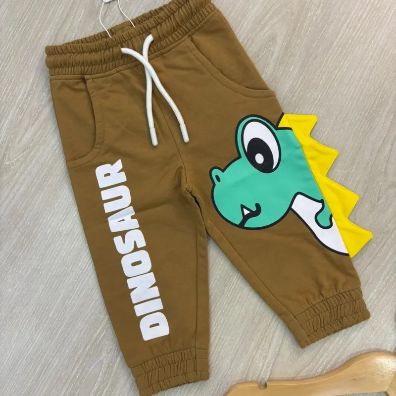 Boys' Premium French Terry Dino Joggers (12M-6Y, 8 Colours) — Wholesale Bangladesh