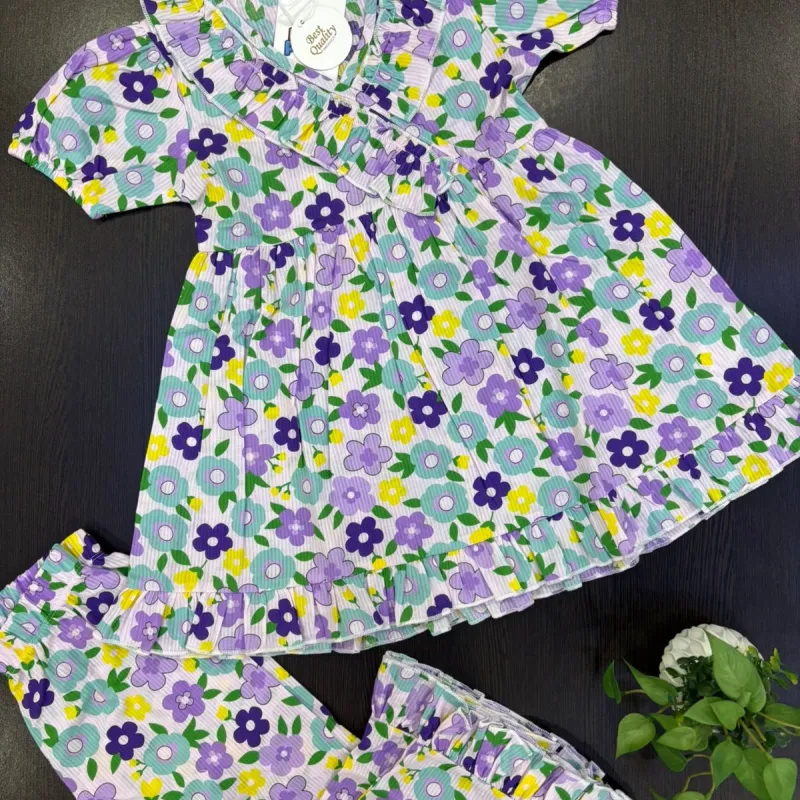 Summer Special Floral Co-ords Set for Girls Wholesale Bangladesh Summer Special Floral Co-ords Set for Girls Wholesale Bangladesh