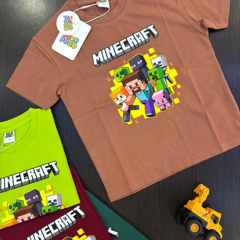 Minecraft Boys Drop Shoulder T-Shirt Wholesale Bangladesh