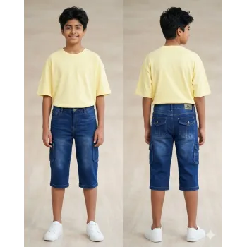 Lacoste Boys Three-Quarter Denim Cargo Pants Wholesale Bangladesh