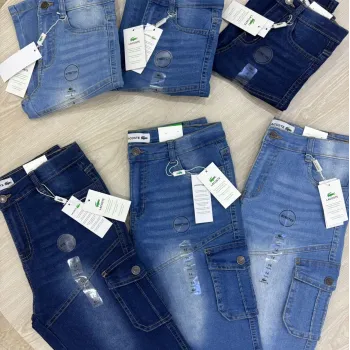 Lacoste Boys Three-Quarter Denim Cargo Pants Wholesale Bangladesh