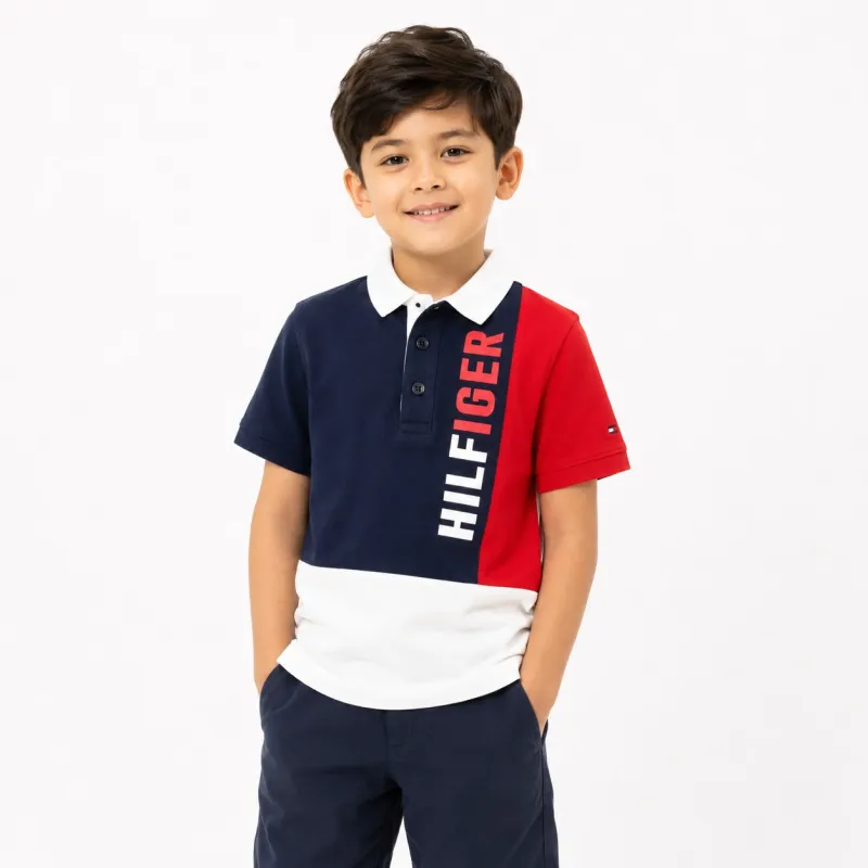 Tommy Hilfiger Boys Premium Two Tone Contrast Polo T-Shirt Wholesale Bangladesh