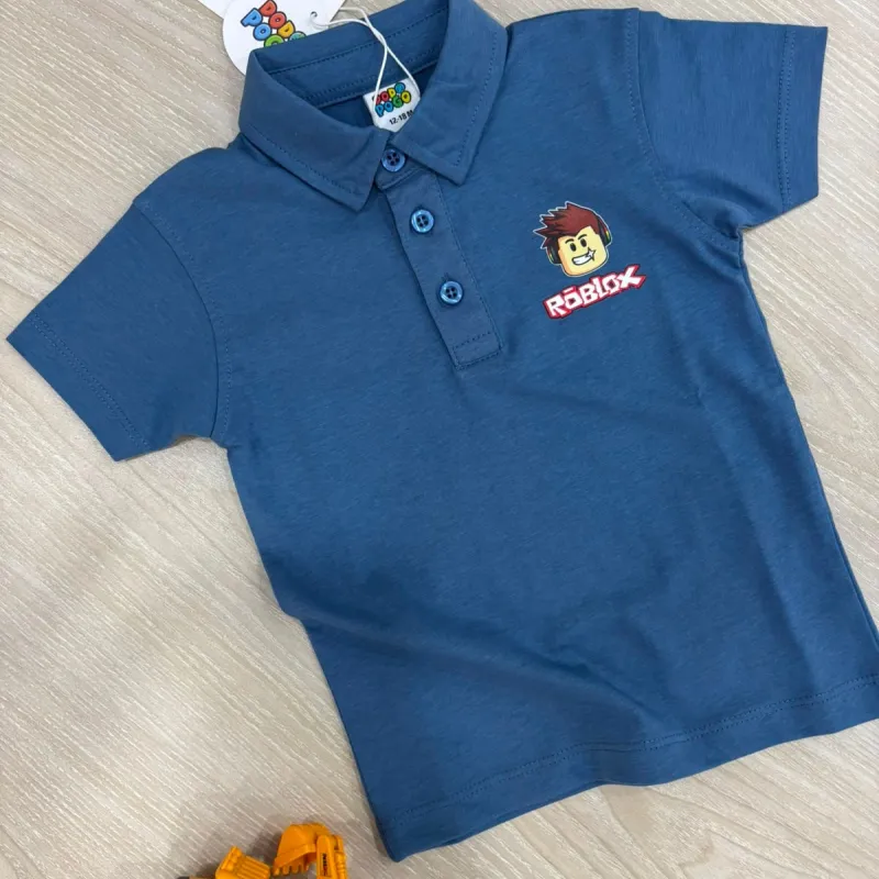 Pogo Roblox Boys Premium Polo T-Shirt Wholesale Bangladesh Pogo Roblox Boys Premium Polo T-Shirt Wholesale Bangladesh