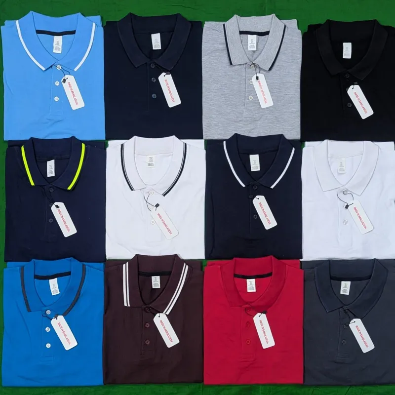 Men's Basic Mid Grade Tipped Collar Polo Shirt Wholesale – Everywear Bangladesh Ltd