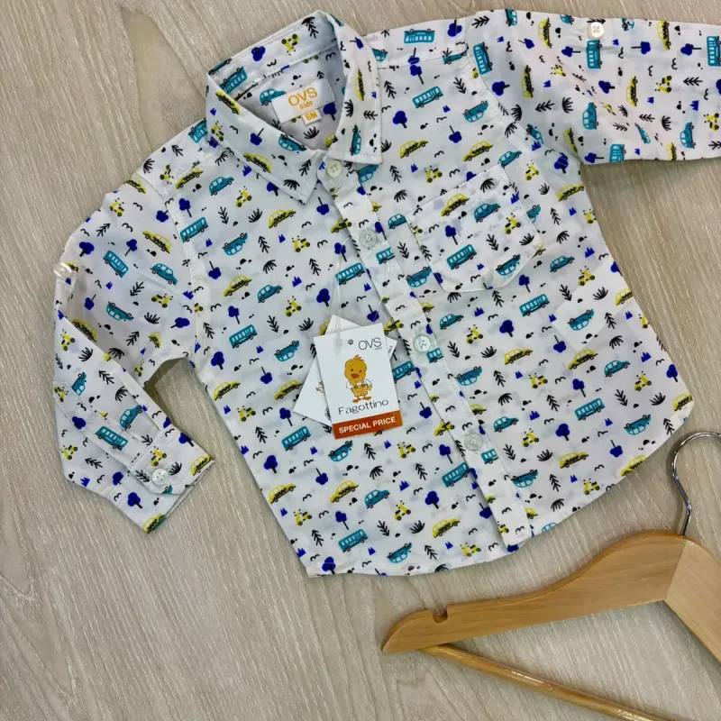 Boys' Premium Winter Cotton Shirt (9 All-Over Prints, 6–36 Months) — Wholesale Bangladesh