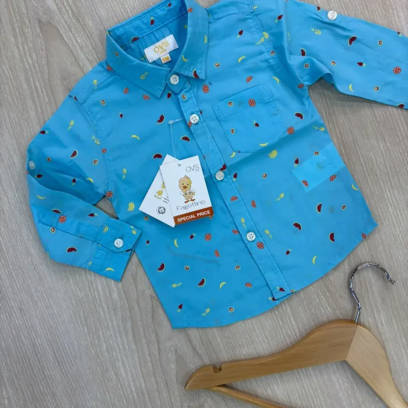 Boys' Premium Winter Cotton Shirt (9 All-Over Prints, 6–36 Months) — Wholesale Bangladesh