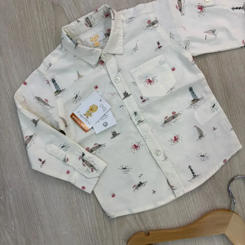 Boys' Premium Winter Cotton Shirt (9 All-Over Prints, 6–36 Months) — Wholesale Bangladesh