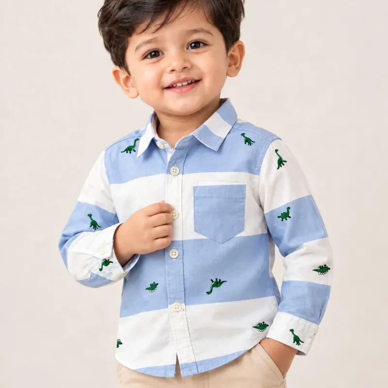 Boys' Premium Winter Cotton Shirt (9 All-Over Prints, 6–36 Months) — Wholesale Bangladesh