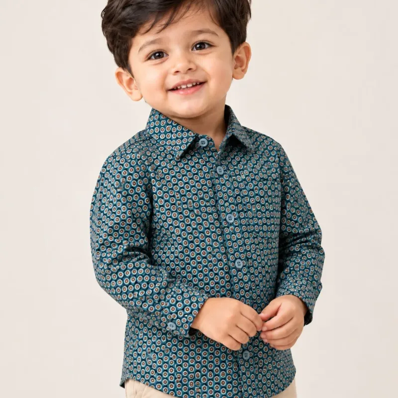 Boys' Premium Winter Cotton Shirt (9 All-Over Prints, 6–36 Months) — Wholesale Bangladesh