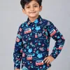 Boys' Premium Winter Cotton Shirt (8 All-Over Prints, 2–8 Years) — Wholesale Bangladesh