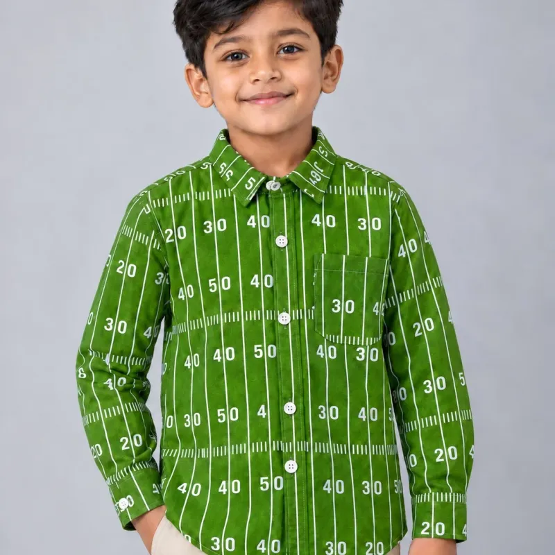Boys' Premium Winter Cotton Shirt (8 All-Over Prints, 2–8 Years) — Wholesale Bangladesh