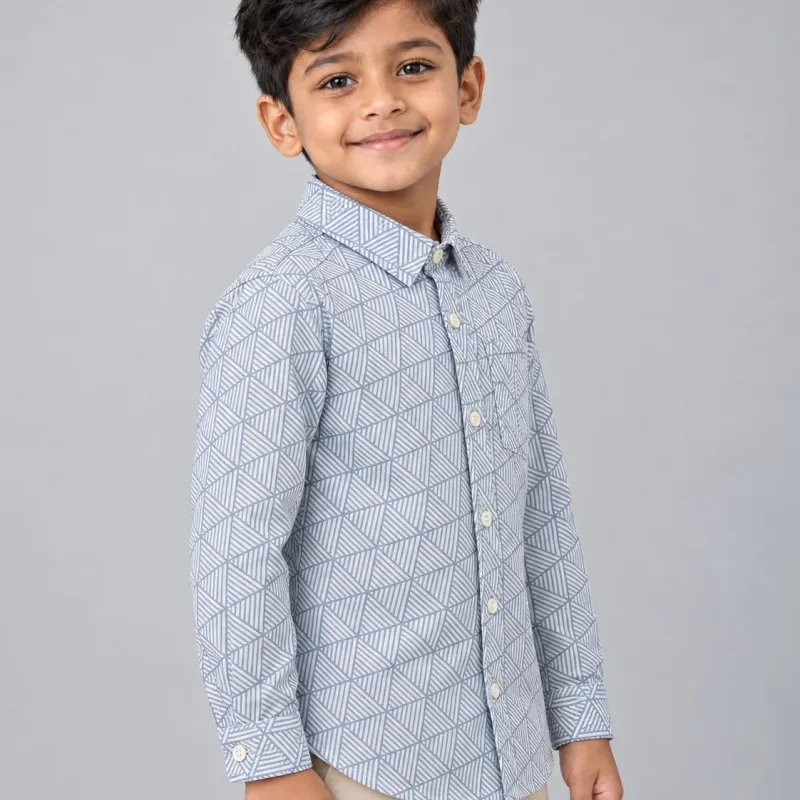 Boys' Premium Winter Cotton Shirt (8 All-Over Prints, 2–8 Years) — Wholesale Bangladesh