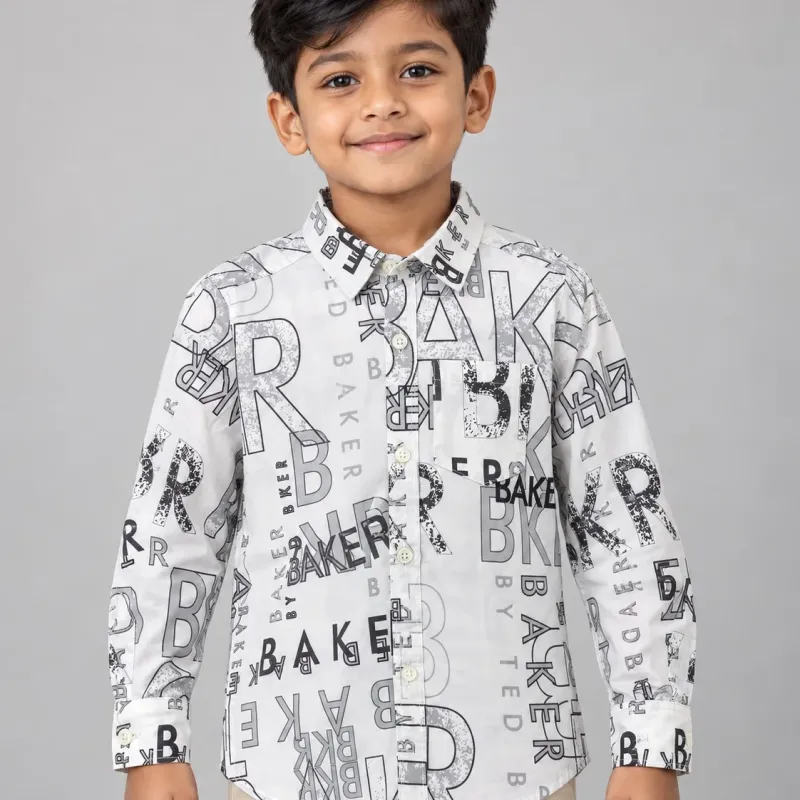 Boys' Premium Winter Cotton Shirt (8 All-Over Prints, 2–8 Years) — Wholesale Bangladesh