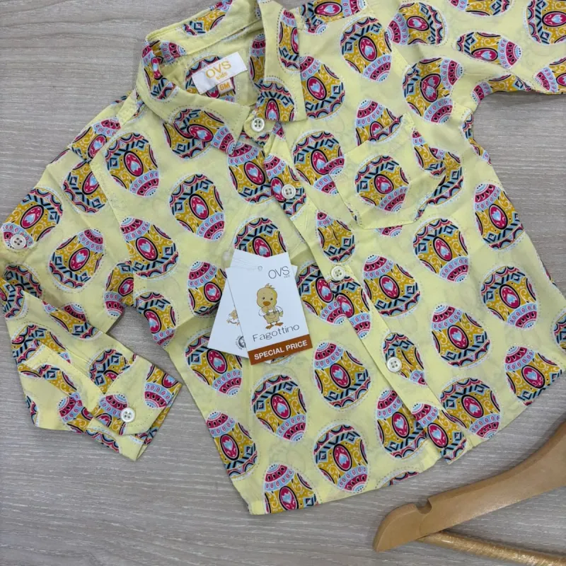 Boys' Premium Winter Cotton Shirt — Print Assortment 4 (2–8 Years) — Wholesale Bangladesh