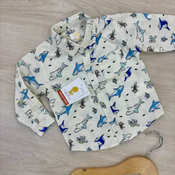 Boys' Premium Winter Cotton Shirt — Print Assortment 4 (2–8 Years) — Wholesale Bangladesh