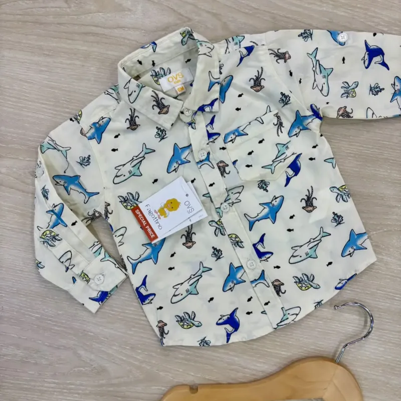 Boys' Premium Winter Cotton Shirt — Print Assortment 4 (2–8 Years) — Wholesale Bangladesh