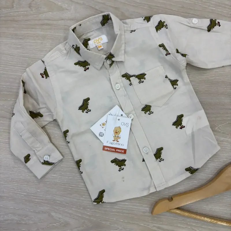 Boys' Premium Winter Cotton Shirt — Print Assortment 4 (2–8 Years) — Wholesale Bangladesh