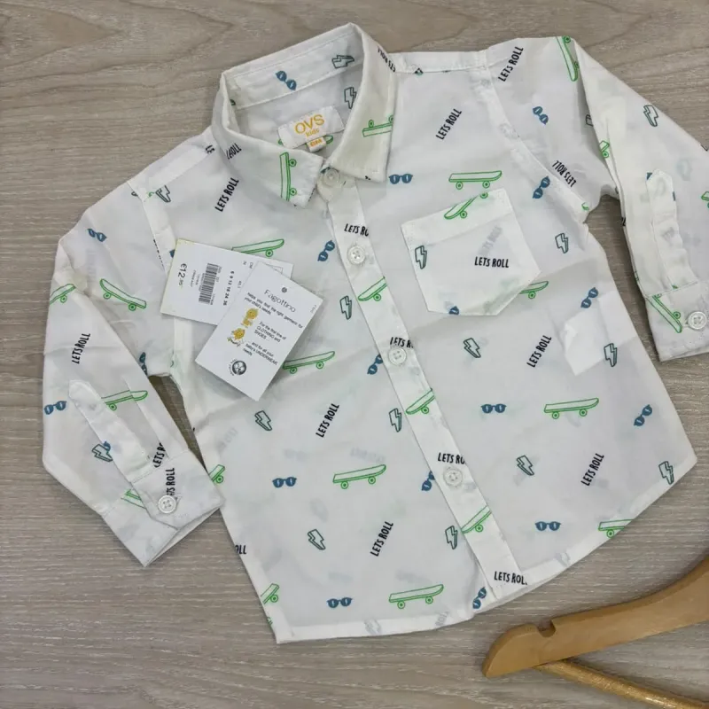 Boys' Premium Winter Cotton Shirt — Print Assortment 4 (2–8 Years) — Wholesale Bangladesh